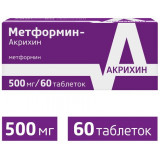 Метформин-акрихин таб 500мг 60 шт