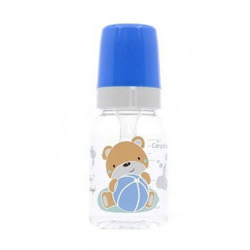 Canpol babies бутылочка 3+ тритановая с силиконовой соской 120мл мишка