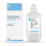 Натрия хлорид-солофарм раствор для инф. 0.9% 400мл фл 1 шт