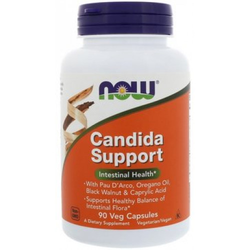 NOW Candida Support, Кандида Саппорт капс 90 шт