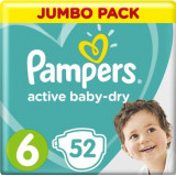 Pampers active baby dry подгузники р.6 экстра лардж 13-18 кг 52 шт