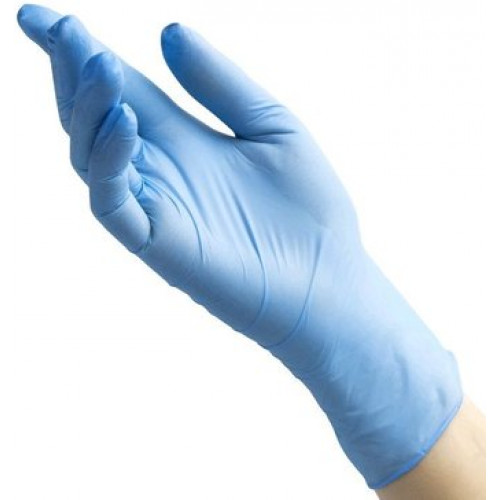 Перчатки нитриловые р.L 1 пара нестерильные смотровые неопудренные текстурированные голубые