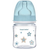 Canpol babies бутылочка 0+ антиколиковая с широким горлышком 120мл голубая