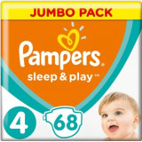 Pampers sleep & play подгузники 9-14кг макси 68 шт
