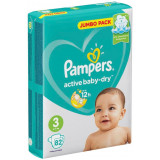 Pampers active baby dry подгузники миди 6-10кг 82 шт