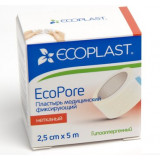 Пластырь медицинский фиксирующий нетканый 2.5x500 см Ecoplast EcoPore