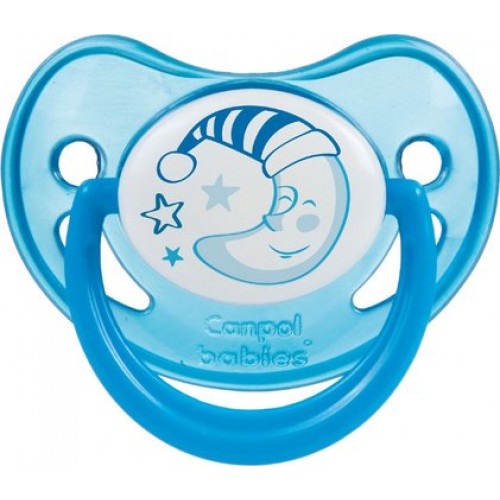 Canpol babies соска-пустышка 0-6мес. ночная силиконовая синяя 1 шт