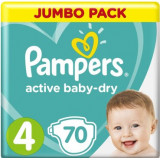 Pampers active baby dry подгузники maxi 9-14кг 70 шт