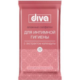 Diva салфетки влажные для интимной гигиены 20 шт экстракт календулы