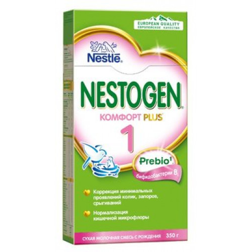 Nestogen 1 Комфорт PLUS смесь от колик, запоров, срыгиваний с бифидобактериями с 0 месяцев 350 г